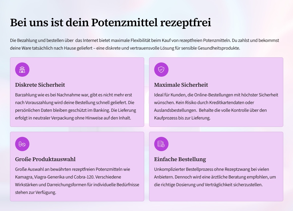 potenzmittel rezeptfrei