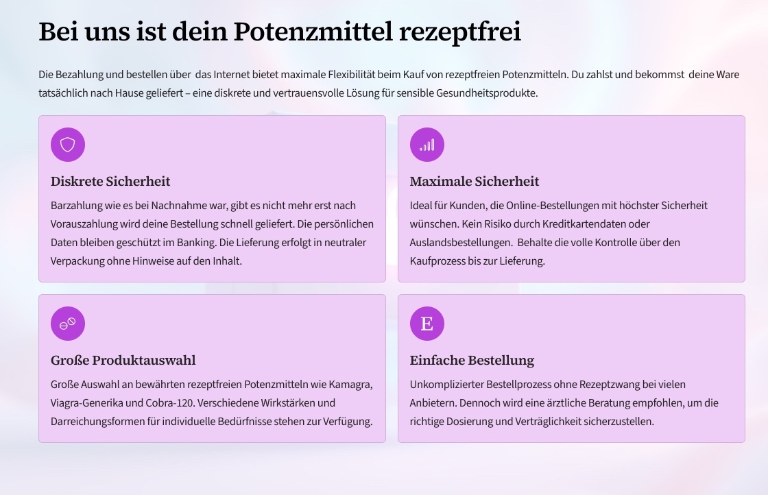 Potenzmittel rezeptfrei mit