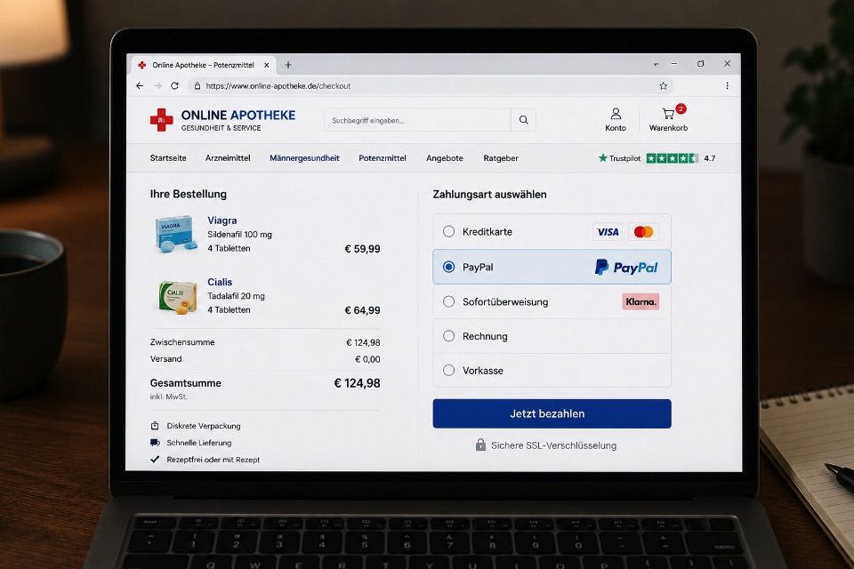 Welche Potenzmittel-Shops akzeptieren PayPal?
